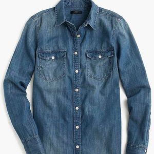 J. Crew Western Chambray Button Up SIZE 14